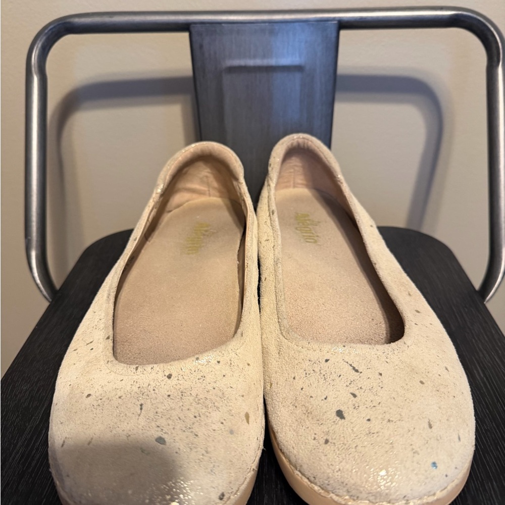 Alegria Leather Comfort Ballet Flats Cream Speckled Women’s 10 - Picture 12 of 12